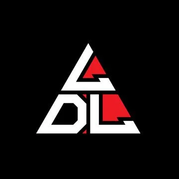 LDL triangle letter logo design with triangle shape. LDL triangle logo desi.. Stock Illustration