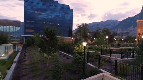 LDS Provo Temple from Drone Stock Footage 79795730