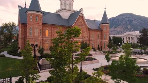 LDS Temple in Provo Utah Stock Footage 79796032