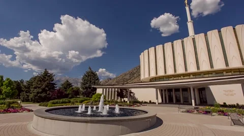 LDS Temple in Provo Utah Pan Stock Footage 42932471