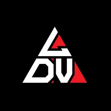 LDV triangle letter logo design with triangle shape. LDV triangle logo desi.. Stock Illustration