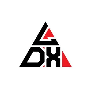 LDX triangle letter logo design with triangle shape. LDX triangle logo desi.. Stock Illustration