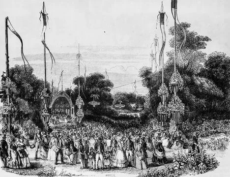 Le chateau des fleurs, tableau de paris par edmond texier,editeur paulin et l Illustration