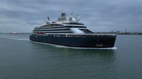 Le Commandant Charcot cruise ship Stock Footage 239630415
