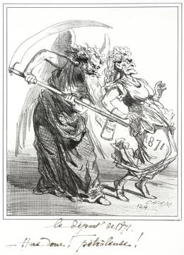 Le Dpart de 1871. Cham (Count Amde-Charles-Henry de No) (France, Paris, 181.. イラスト素材