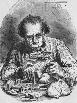 Le Financier, Table de Paris by Edmond Texier, Publisher Paulin and Le Chaval イラスト素材