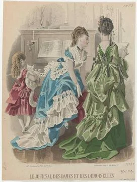 Le Journal des Laden et des Demoiselles, 15-1-1873, no. 1073b. Two women a... Stock Photos