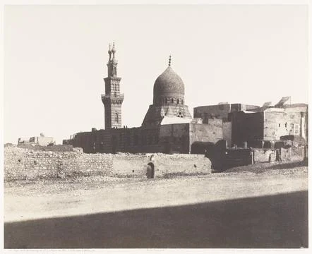 Le Kaire, Mosque Ncryeh 185152, printed 185354 Flix Teynard French. Le Kair.. Stock Photos