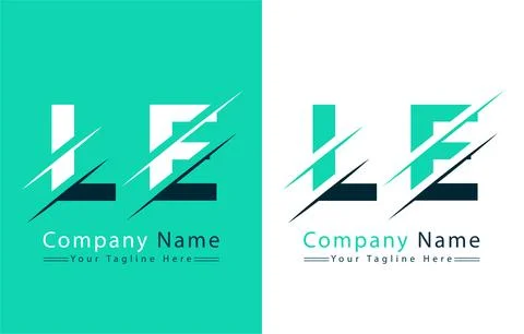 LE Letter Logo Vector Design Template Elements Illustrazione stock