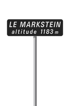 Le Markstein road sign Stock Illustration