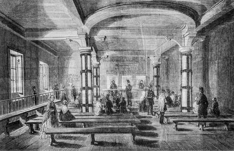 Le Mont de Piete, table of Paris by Edmond Texier, Publisher Paulin and Le Ch Stock-Illustration