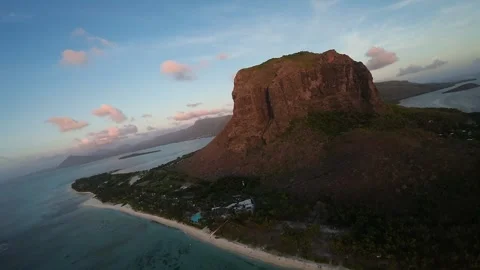 Le morne mountain Stock Footage 293203897