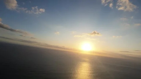 Le morne sunset flight Stock Footage 293202969