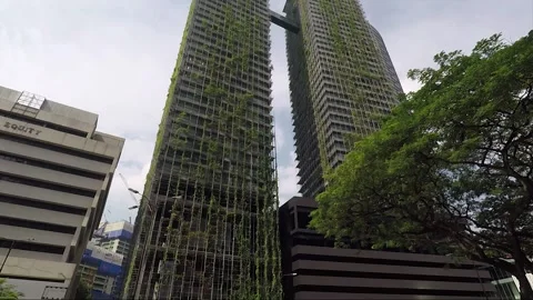 Le Nouvel Vertical Garden skyscrapers, Kuala Lumpur, Malaysia Stock Footage