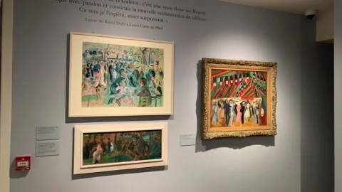 'Le Paris de Dufy' opens at Montmartre museum, París, FR - 10 Mar 2021 Stock Footage 204004978