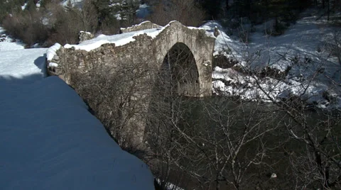 Le Pont De Moulin Down to River Stock Footage 35621082