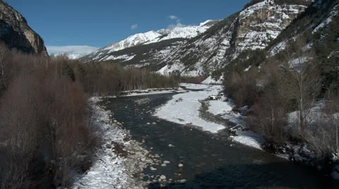Le Pont De Moulin View Down Valley Stock Footage 35625661