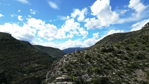 Le Pouzin and the view of the Statue of the Blessed Virgin Stock Footage 272802433
