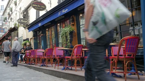 Le Procope the worlds oldest cafe Cour du Commerce Saint-André Stock Footage 95854236