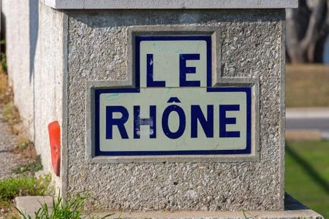 Le Rhone River Foto stock