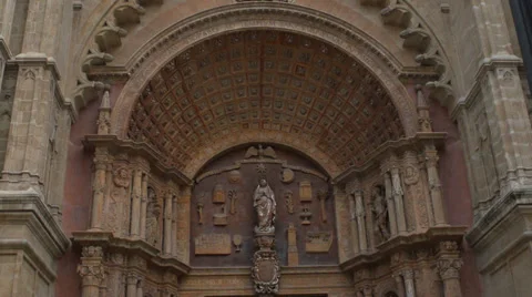 Le Seu cathedral gate Palma  Stock Footage 32259389