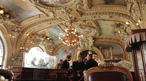 Le Train Bleu Restaurant, Gare de Lyon, Paris, France, Europe Stock Footage 44263920