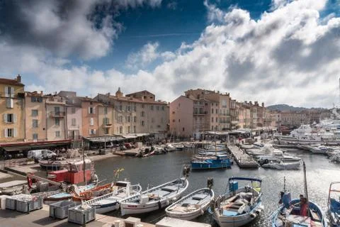 Le Vieux Port, St Tropez, Provence-Alpes-Cote d'Azur, France Stock Photos