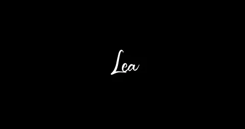 Lea Girl Name Cursive Calligraphy Smooth Dissolve Transition Effect Stockbeeldmateriaal 153319875