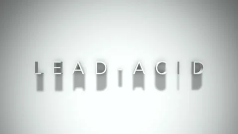 Lead acid 3D title animation with shadows on a white background Stock Footage 297796702