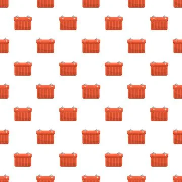 Lead acid battery seamless pattern for electrical energy Stock Illustration
