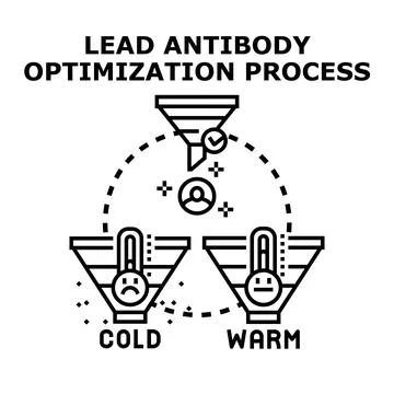 Lead antibody optimization process for therapeutic development 스톡 일러스트