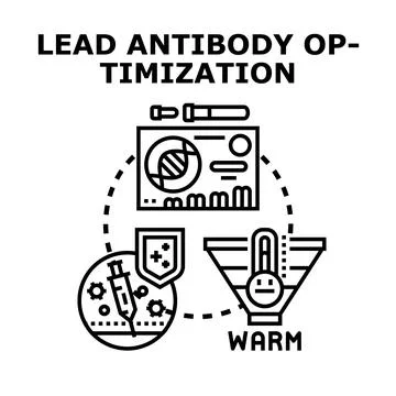 Lead antibody optimization program developing medical solutions Stock-Illustration