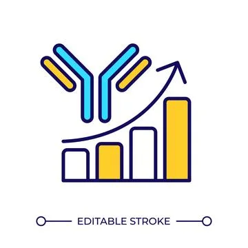Lead antibody optimization RGB color icon Stock Illustration