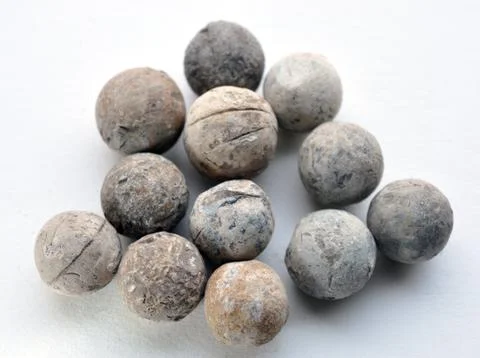 Lead balls into muskets Stock Photos