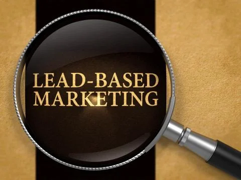 Lead-Based Marketing through Loupe on Old Paper 스톡 일러스트