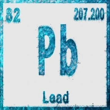 Lead Chemical Element Blue on White Stock Illustration