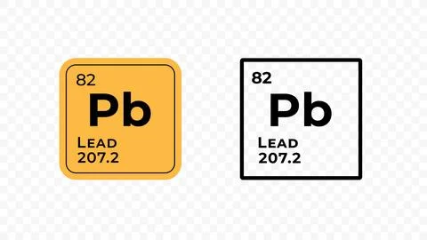 Lead, chemical element of the periodic table vector design Stock Illustration
