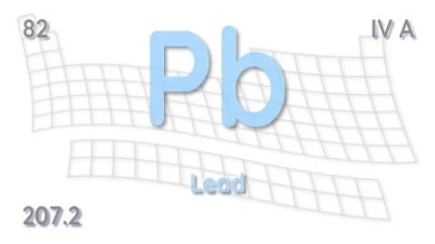Lead chemical element  physics and chemistry illustration backdrop 스톡 일러스트