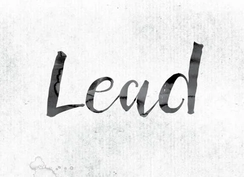 Lead Concept Painted in Ink Stock Illustration