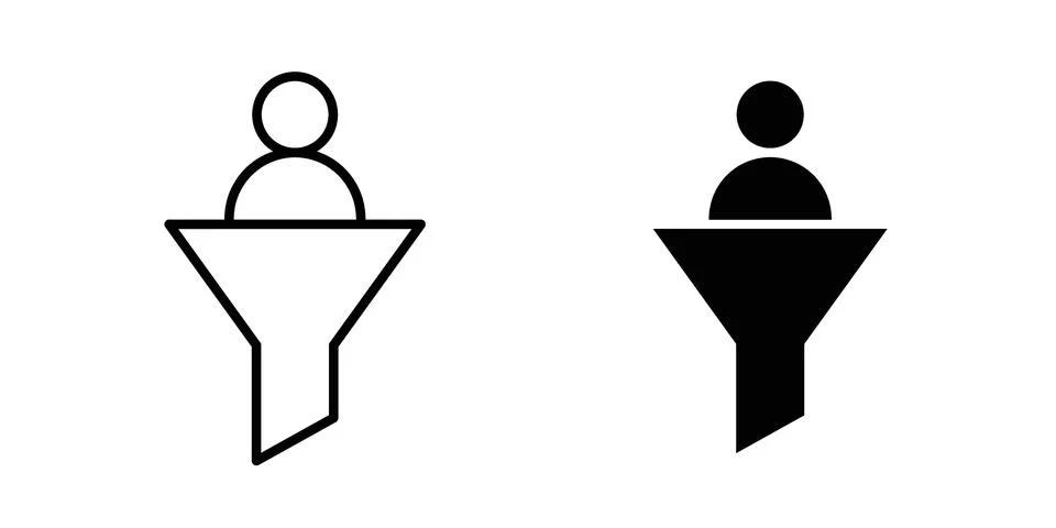 Lead conversion icon design. Simple Vector illustrations.. 스톡 일러스트