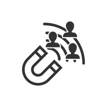 Lead conversion icon in flat style. Attract vector illustration on white isol Stock Illustration