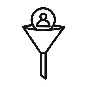 Lead conversion icon mark in filled style Stock Illustration