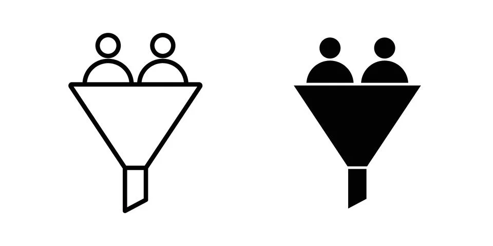 Lead conversion icon set. Vector EPS 10 Stock Illustration