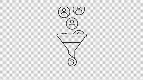 Lead conversion line animation Stock Footage 292769647