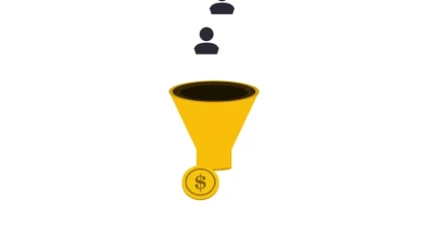 Lead Conversion Motion Customer Journey to Profit Monetization Sales Funnel Stock Footage 346749850