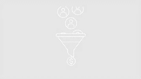 Lead conversion white line animation Stock Footage 293768234