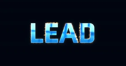Lead. Electric lightning text. Logotype 스톡 동영상 135644614