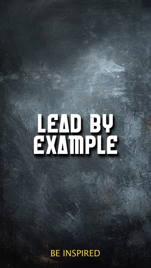 Lead By Example Animated Typography of Text Motivational Quote Stock Footage 295040993