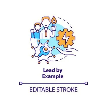 Lead by example concept icon イラスト素材