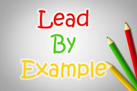 Lead by example concept Stock Illustration